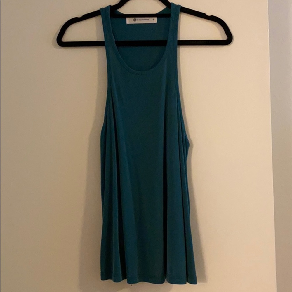 Teal green blue tank top
